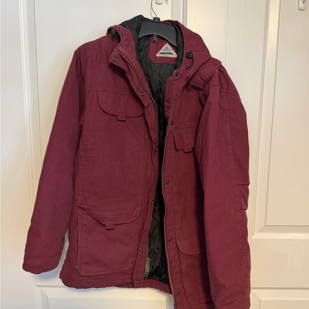 Burgundy Ridgecut Canvas Jacket